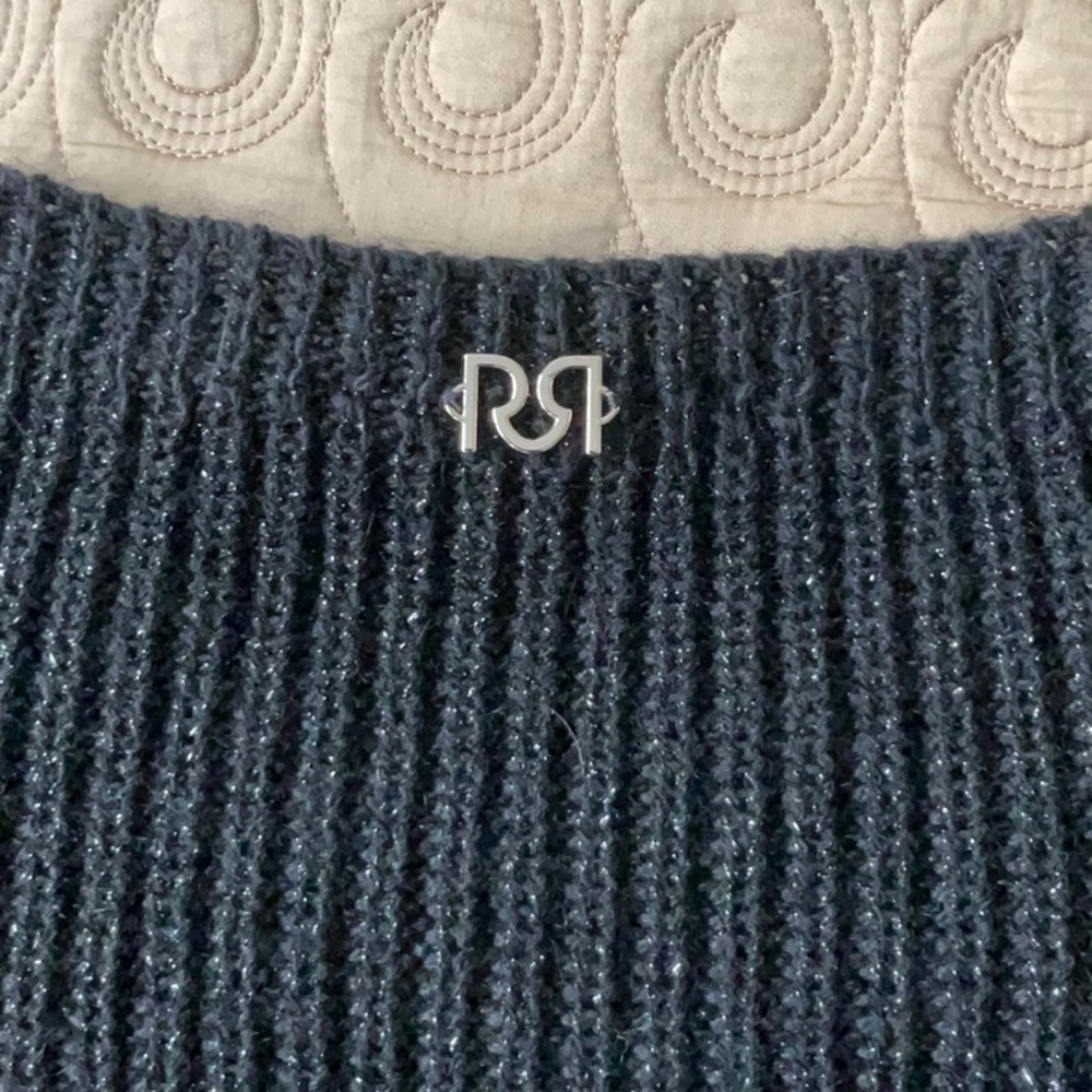NWT Women's Rinascimento Knit / Square - Wide Neck Crop Top / Size S/M / Black - Picture 7 of 16
